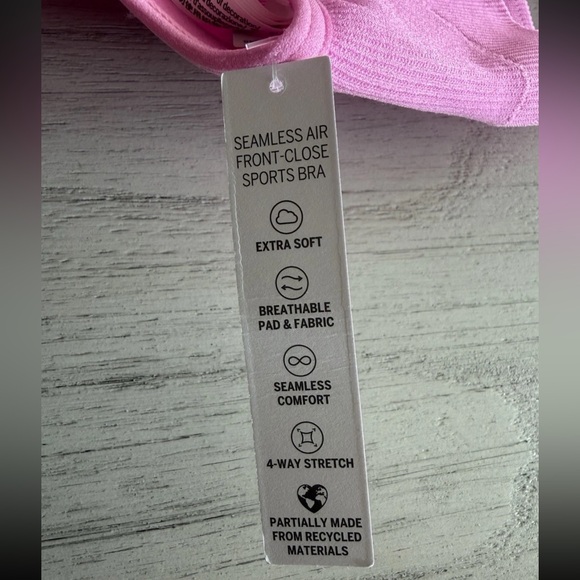 Victoria’s Secret “PINK” | Seamless Air Front Closure Sports bra | Pink Sz SM - Picture 6 of 10